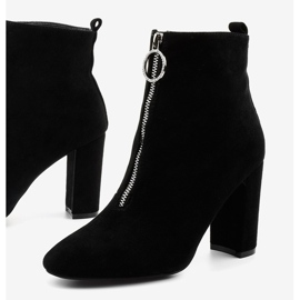 Botas pretas no poste feitas de Ginrolyss de camurça ecológica preto 1