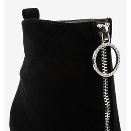 Botas pretas no poste feitas de Ginrolyss de camurça ecológica preto 2