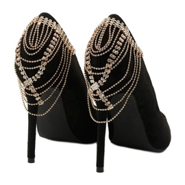Sapatos tipo camurça preta com salto Silvermore preto 2