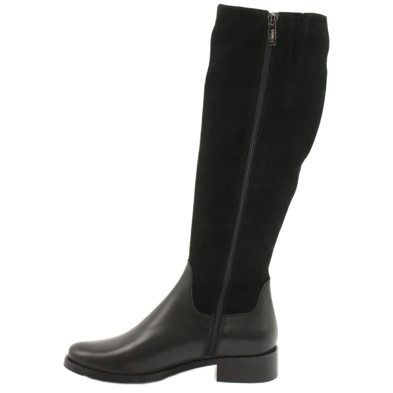 Arka Botas pretas de couro feminino 7217 preto 1
