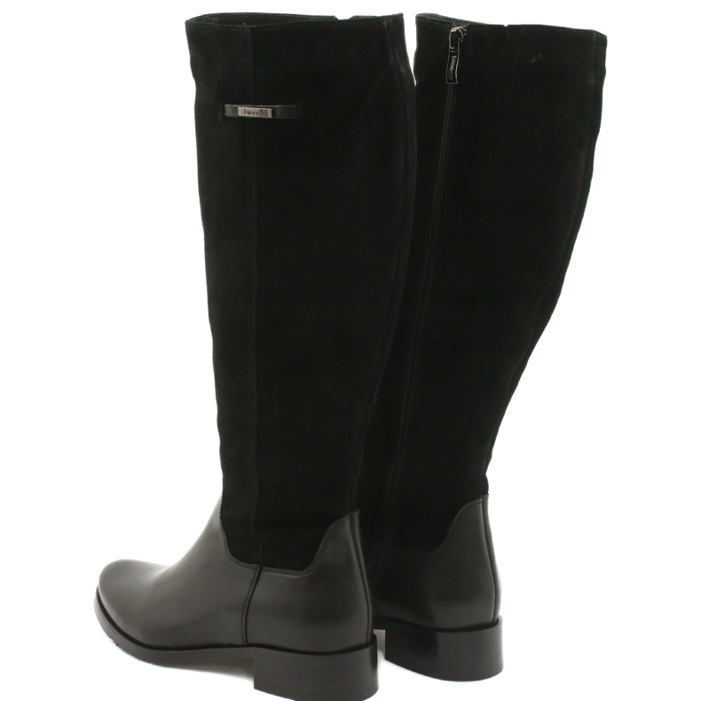 Arka Botas pretas de couro feminino 7217 preto 2
