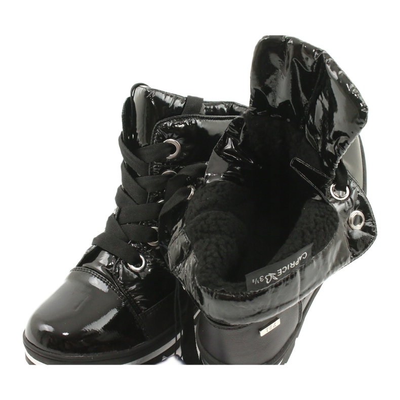 Botas de neve pretas, membrana Caprice 26212-25 019 preto 3