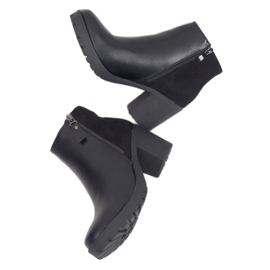 Botas pretas com salto largo 15-20 Pretas preto 1