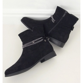 Botas pretas femininas pretas 688-201 pretas preto 1