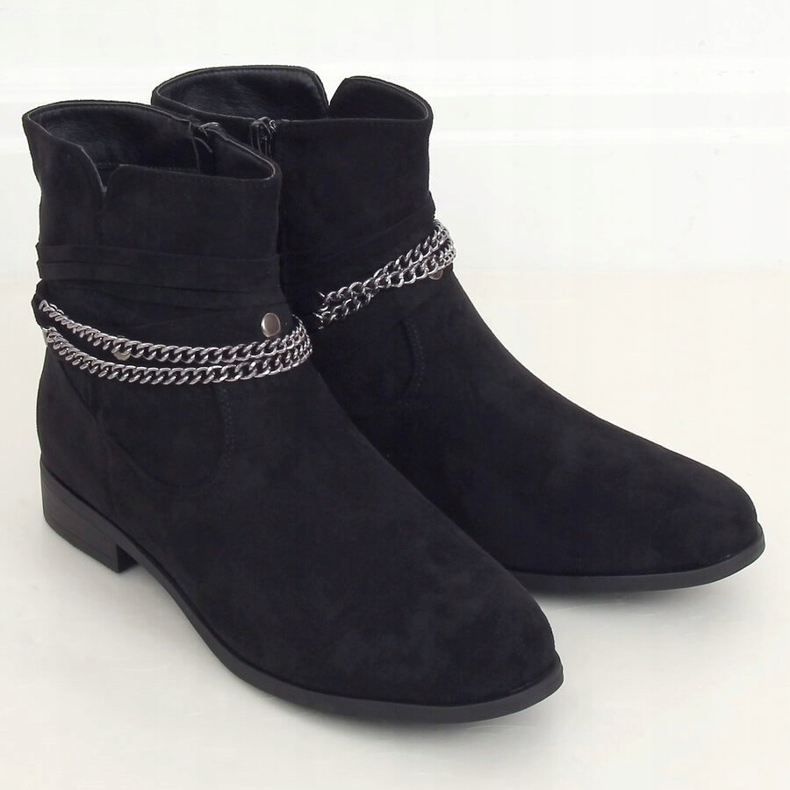 Botas pretas femininas pretas 688-201 pretas preto 2