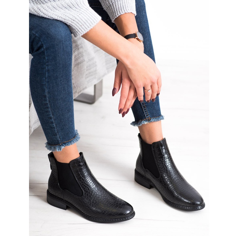 Goodin Chelsea Boots com padrão preto 2
