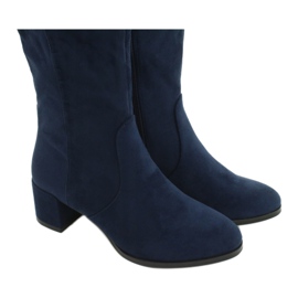 Botas de camurça azul marinho Sergio leone KZ277 azul-marinho 4