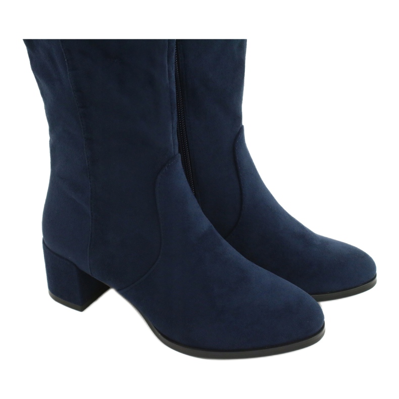 Botas de camurça azul marinho Sergio leone KZ277 4