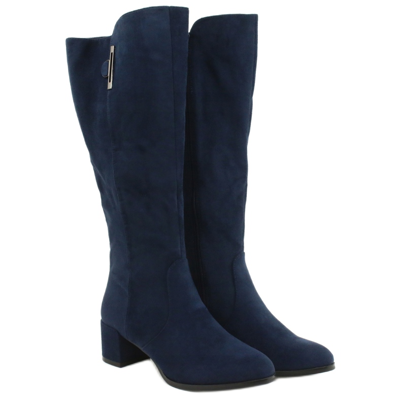 Botas de camurça azul marinho Sergio leone KZ277 azul-marinho 2