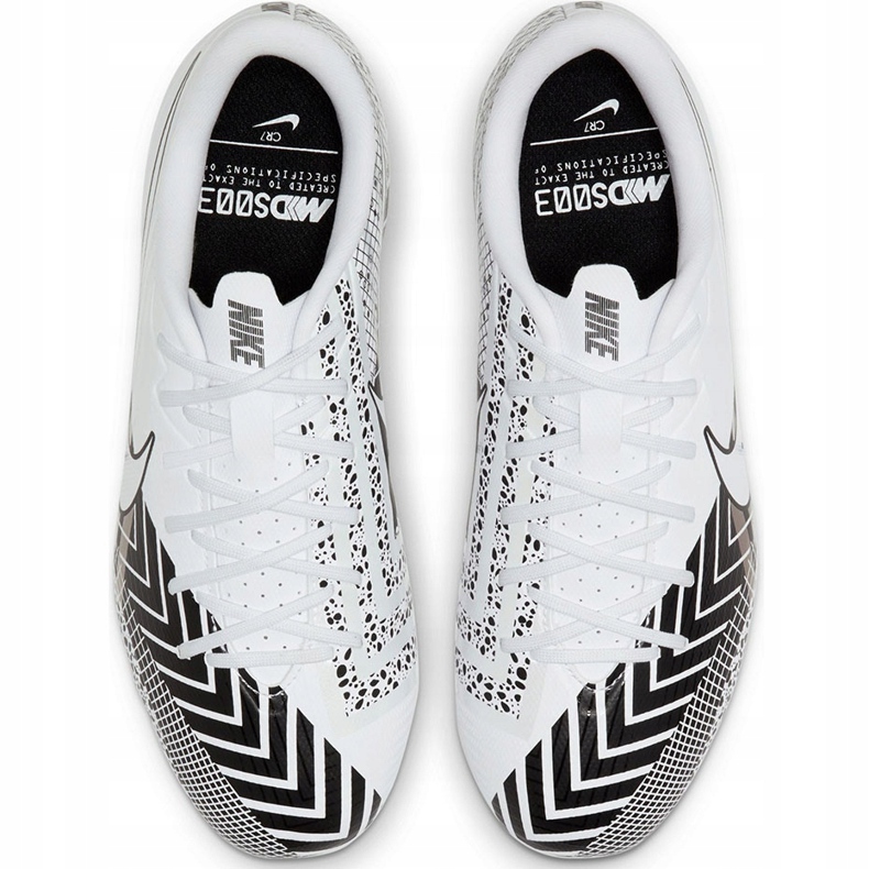 Chuteira Nike Mercurial Vapor 13 Academy Mds FG / MG Junior CJ0980 110 branco branco 1