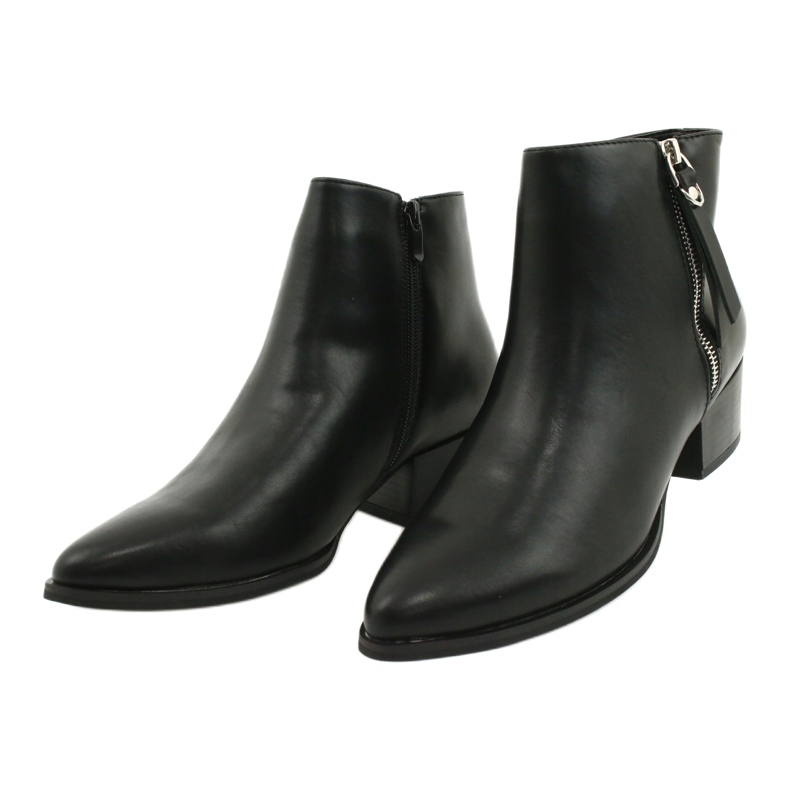 Botas de inverno no zíper Jezzi 20BT35-3028 preto 2