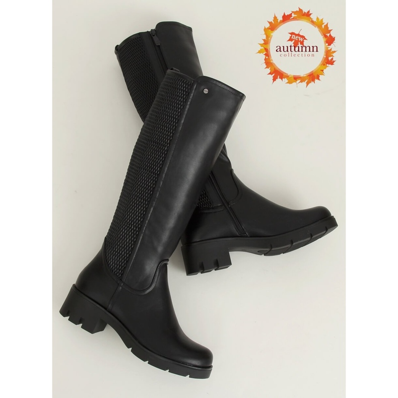 Botas pretas de sola alta 6286-1 Pretas preto 1