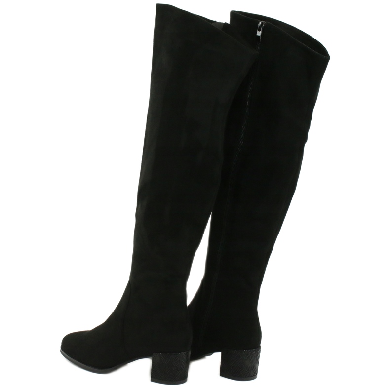 Botas de camurça preta Sergio leone KZ299 preto 2