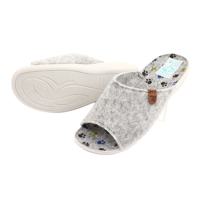 Chinelos de feltro Adanex 25494 cinza 3