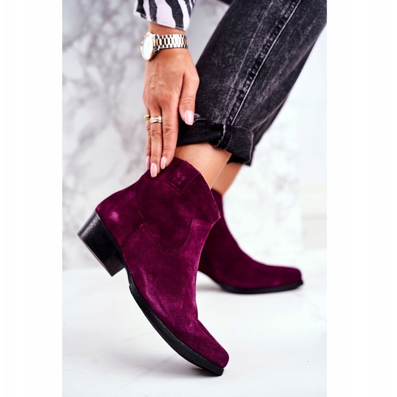 Botas Maciejka Violet de Camurça Feminina 04289-05 roxo 1