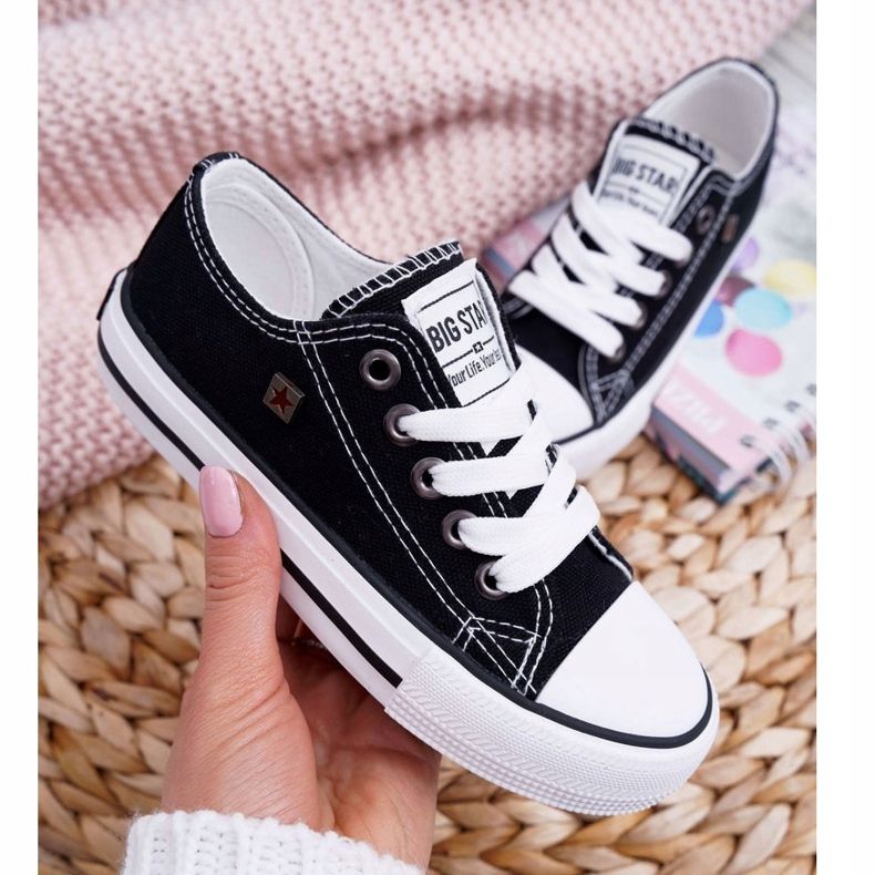 Sapatos infantis tênis Big Star preto FF374206 branco 3