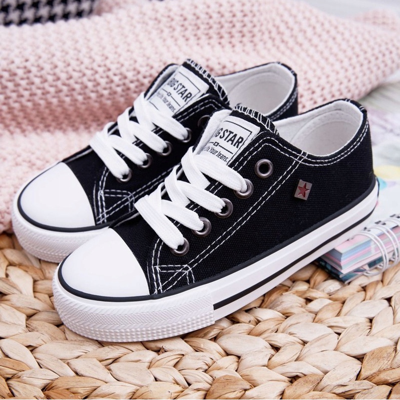 Sapatos infantis tênis Big Star preto FF374206 branco 1
