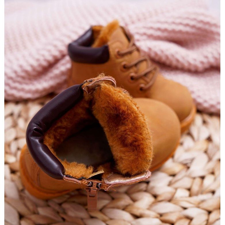 Botas infantis para caçadores de calor Camel Dexter marrom amarelo 2