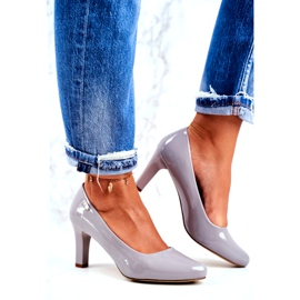 Sapatilhas femininas Sergio Leone Gray Lacquered Orsola cinza 2