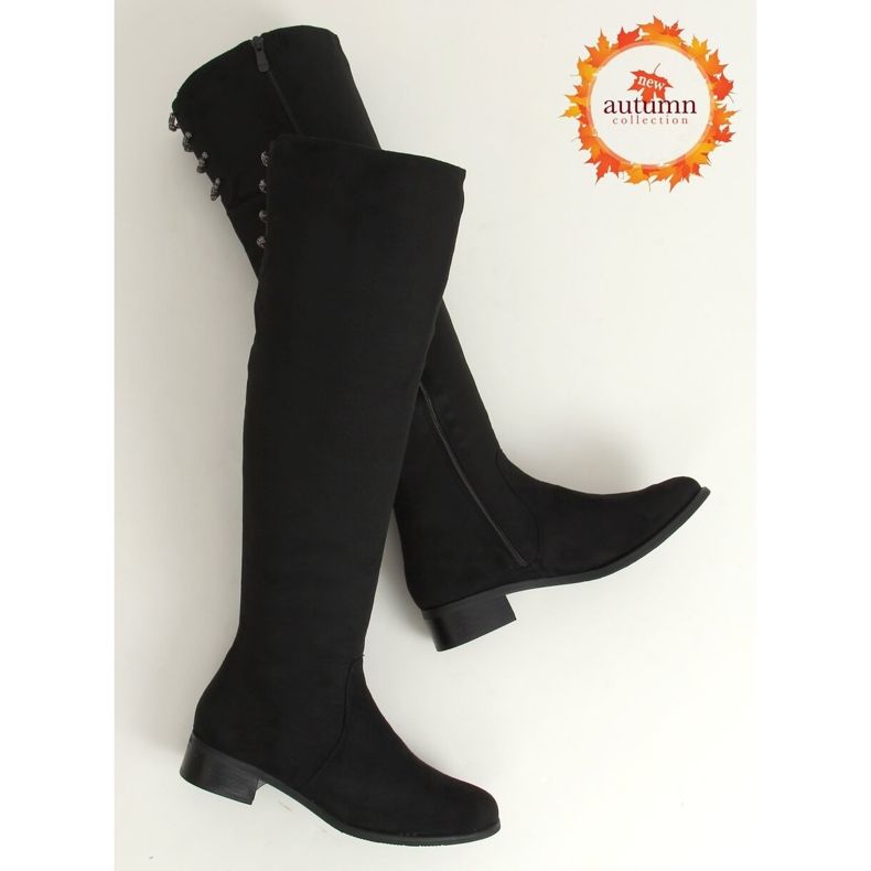Botas femininas pretas W146-1 pretas preto 2
