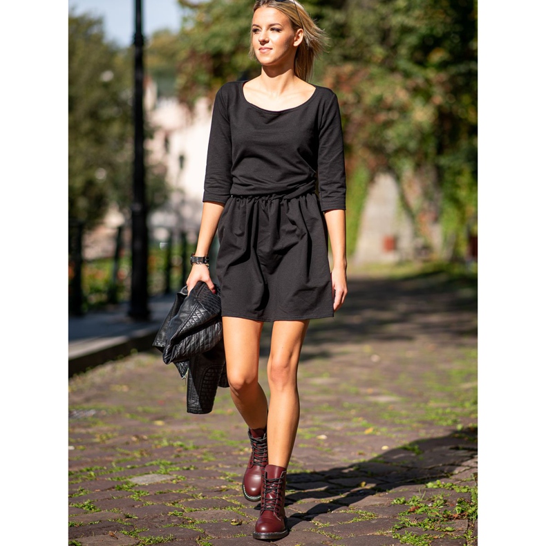 Kylie Trappers elegantes com couro ecológico vermelho 1