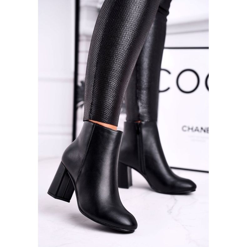 FW1 Botas de salto femininas com arma preta preto 1 FW1 Botas de salto femininas com arma preta preto 1