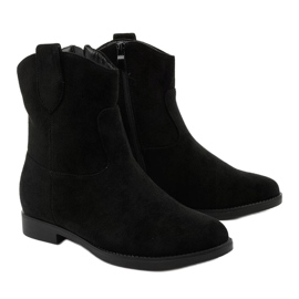 Botas pretas isoladas com uma cunha Modell oculta preto 1 Botas pretas isoladas com uma cunha Modell oculta preto 1