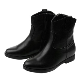 Botas pretas isoladas com uma cunha Firesoar oculta preto 2
