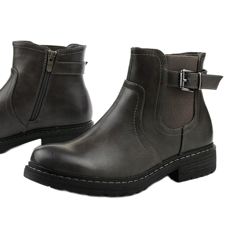 Botas cinza da Vicked botas isoladas Jodhpur 1