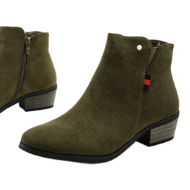 Botas de tornozelo achatadas verdes 20Y8039-11 1