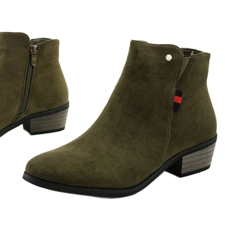 Botas de tornozelo achatadas verdes 20Y8039-11 1