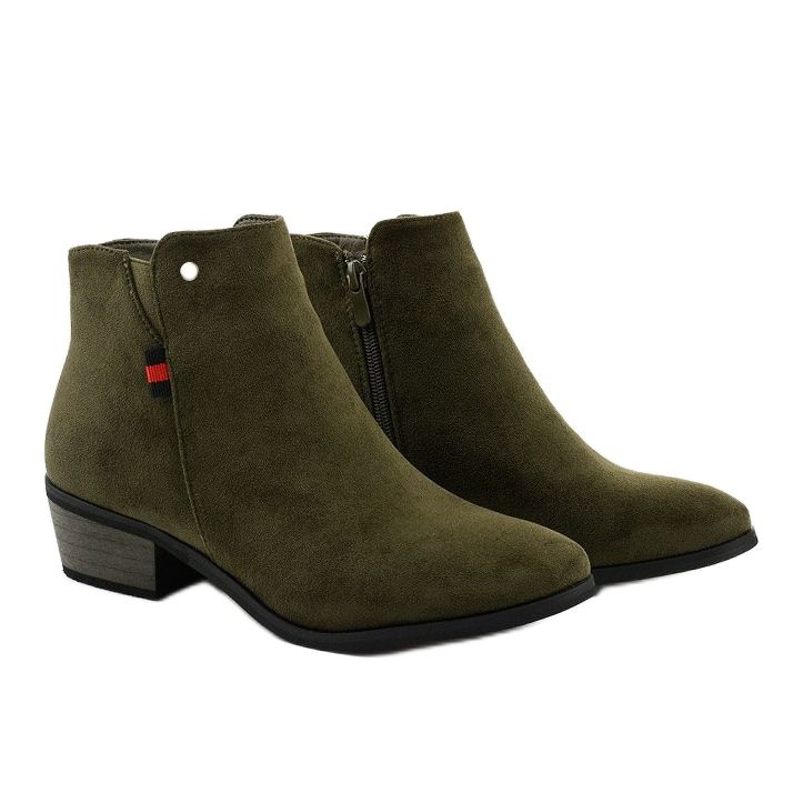 Botas de tornozelo achatadas verdes 20Y8039-11 2