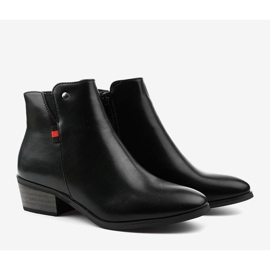 Botas pretas rasas de tornozelo 20Y8039-1P preto 2