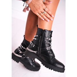 FB2 Botas femininas. Correntes de jatos quentes Black Desire preto 2