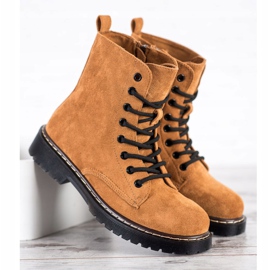 Small Swan Caçadores de camelo camurça marrom 2