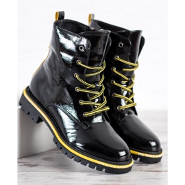 Goodin Trappers envernizados preto amarelo 2