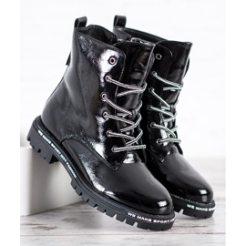 Goodin Trappers envernizados branco preto 2