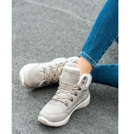 Arrigo Bello Botas quentes de inverno bege cinza 1