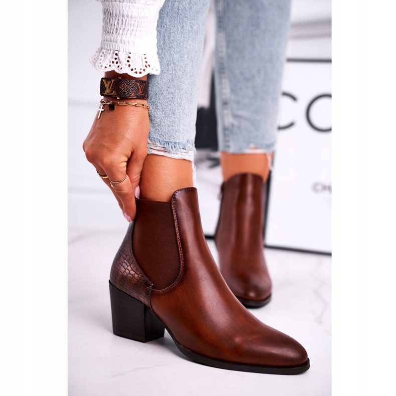 Botas femininas de salto alto Sergio Leone Brown BT613 castanho 2