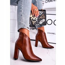 Marquiiz Botas femininas de salto alto Camel Rise Up castanho 1