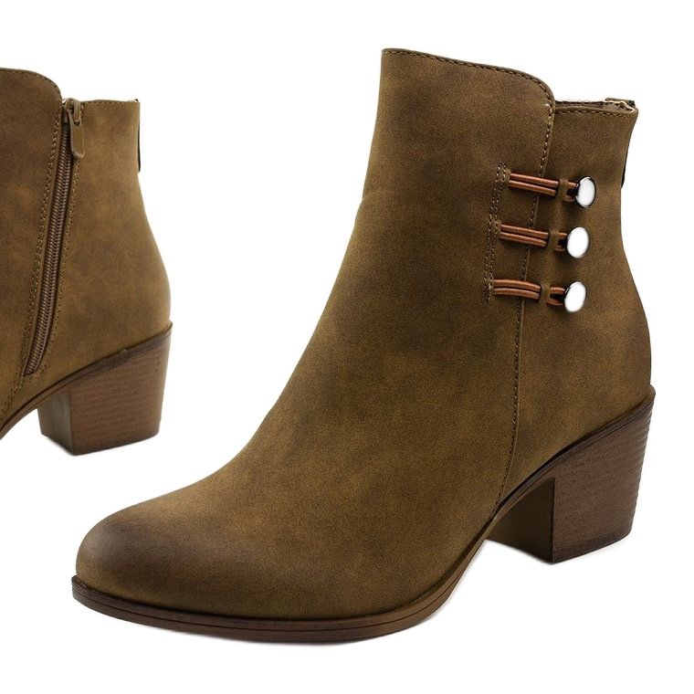 Botas de camurça cáqui no poste Keenshaper verde 1