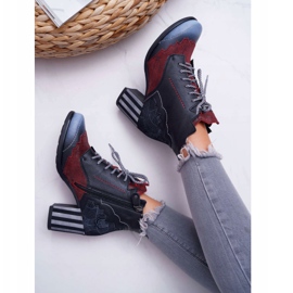 Botas femininas de couro maciejka pretas 03190 preto multicolorido 3