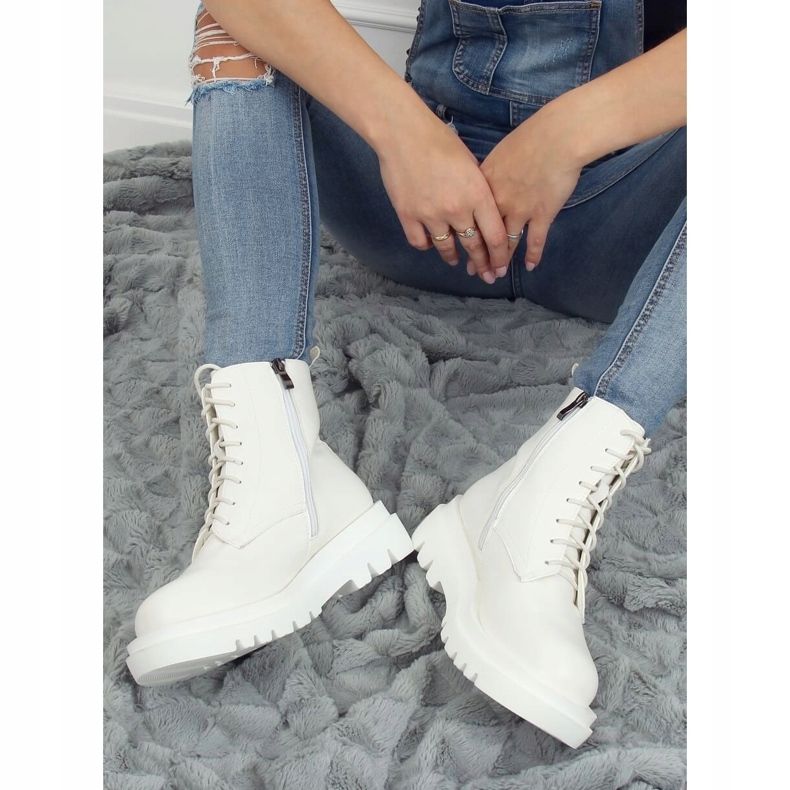 Sapatos de sola alta brancos ID01 1