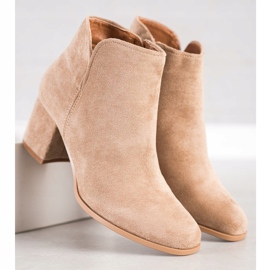 Bella Paris Botas elegantes de salto alto bege 2