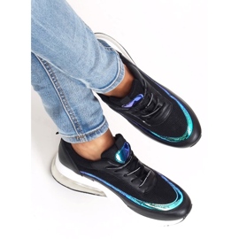 Sapatos esportivos pretos para mulheres LL1758 Preto 1