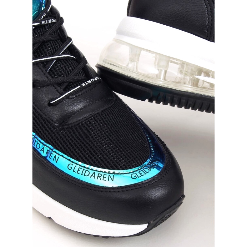 Sapatos esportivos pretos para mulheres LL1758 Preto 2