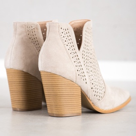 Bella Paris Openwork Booties On The Post bege 1 Bella Paris Openwork Booties On The Post bege 1