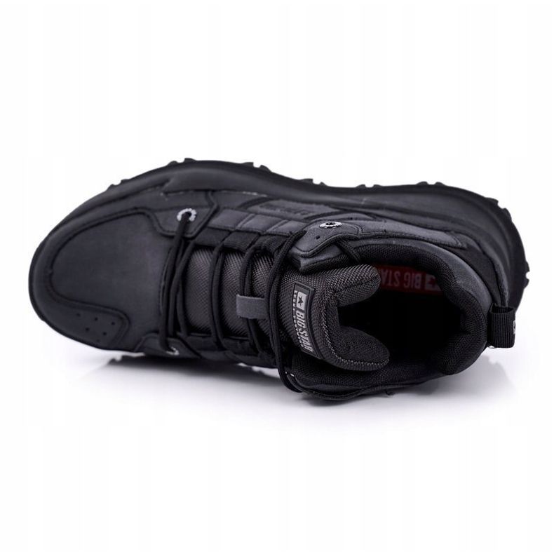 Sapatas esportivas masculinas Big Star pretas GG174416 preto 1