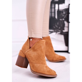 MSMG Botas femininas no salto Camel Cut Meliori marrom 1