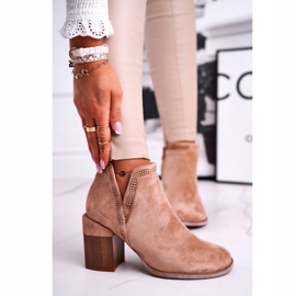 MSMG Botas femininas de salto alto caqui Meliori Dream cáqui 2